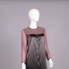 GEOFFREY BEENE CREPE CHIFFON &amp; SILK SATIN MAXI DRESS, USA, 1975-1985