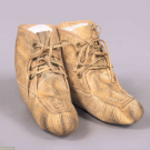 CHICKASAW MOCCASIN STYLE BOOTS, INDIAN TERRITORY, OKLAHOMA, c. 1889
