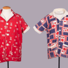 TWO MENS TERRY CLOTH CABANA JACKETS, 1950s