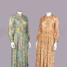 TWO LARRY ALDRICH PSYCHEDELIC LAME' DRESSES, USA, 1970s