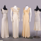 FOUR SILK &amp; LACE BOUDOIR GOWNS OR SLIPS, USA, 1930s