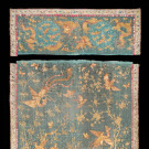 EXCEPTIONAL GOLD &amp; SILK EMBROIDERED BED CURTAIN, CHINA, MID 19TH C