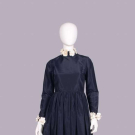 BILL BLASS TAFFETA &amp; CAMELLIA FLOWER EVENING GOWN, 1970s