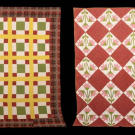 ONE NINE PATCH &amp; ONE LILY QUILT, USA, 1850-1870