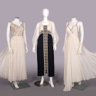 THREE CHIFFON OR CREPE EVENING GOWNS, USA, 1970-1990s