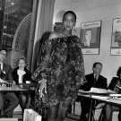 YSL PRINTED SILK ORGANZA MINI DRESS, PARIS, 1990