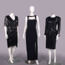 THREE OLEG CASSINI BEADED EVENING DRESSES, USA, 1980s