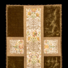 SILK &amp; GILT EMBROIDERED PANEL, SPAIN, LATE 18TH C