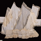  TWO SETS OF HAND EMBROIDERED &amp; LACE DOMESTIC TEXTILES, FRANCE,  c. 1900
