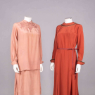 TWO SILK CREPE DAY DRESSES, NEW YORK, 1920s