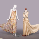 TWO CHIFFON OR SATIN PARTY DRESSES, c. 1930-1935