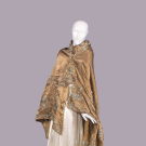 EMBROIDERED &amp; SEQUINED GOLD LAME CAPE, 1910s
