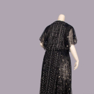 SILVER SEQUIN ENCRUSTED SILK EVENING GOWN, c. 1918