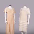  TWO SILK OR COTTON AFTERNOON DRESSES, 1920-1930