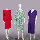 CARDIN &amp; JEAN MUIR PARTY DRESSES, PARI &amp; LONDON, 1980s