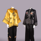 EMBROIDERED SATIN JACKET, PANTS &amp; PAJAMAS, CHINA, 1940s