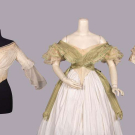 SILK VICTORIAN EVENING BODICES, LATE 1830-1850s