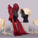 POKE BONNET c. 1817 &amp; THREE OTHER BONNETS, 1820s &amp; 1890s