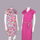 TWO YSL DAY OR PARTY DRESSES, PARIS, 1980 &amp; 2000s