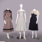 THREE SILK DAY OR PARTY DRESSES, USA, 1950s