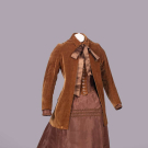 THREE PIECE SILK TAFFETA &amp; VELVET ENSEMBLE, c. 1888