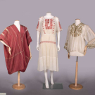 SILK ABA, COTTON DRESS &amp; SILK BLOUSE, SYRIA, MEXICO &amp; TURKEY, 1900-1950s