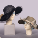 TWO STRAW AFTERNOON HATS, USA, 1910s