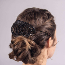 FIVE MOURNING HAIR COMBS, 1890s
