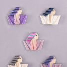 FIVE LEA STEIN CARMEN JOAN CRAWFORD BROOCHES, PARIS, 1969-1981