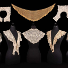 EIGHT SILK MALTESE LACE ACCESSORIES, 1880-1910