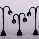  THREE PAIR GOLD OR COSTUME EARRINGS, MID 20TH C