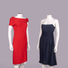 TWO VALENTINO SILK PARTY DRESSES, ITALY, 2000s