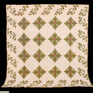 FINE FLEUR-DE-LIS APPLIQUE &amp; TRAPUNTO QUILT, MASSACHUSETTS, 1840-1860