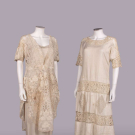 TWO EMBROIDERED &amp; LACE LINGERIE DRESSES, LATE 1910-EARLY 1920s