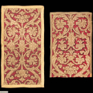 TWO GILT &amp; SILK WALL PANELS, ITALY, EARLY 18TH C