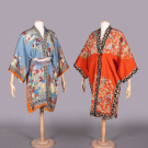 TWO PRINTED SILK CREPE ROBES, JAPAN, 1930s