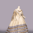 SILK TAFFETA EVENING DRESS, C. 1857