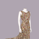 PRINTED CREPE PARTY DRESS, C. 1934