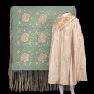 EMBROIDERED SILK CAPE &amp; SHAWL, 1920s-1930s