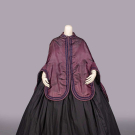  PURPLE SHOT SILK CAPE, C. 1855