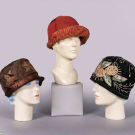 THREE CLOCHE HATS, NEW YORK, 1920S