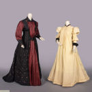 TWO SILK OR COTTON TEA GOWNS, 1884-1890
