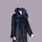 GALLENGA ATTRIBUTED STENCILLED VELVET EVENING COAT, C. 1926