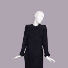 ADRIAN LABELED SILK CREPE DINNER DRESS, 1940s