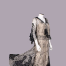 PRINTED SILK CREPE GARDEN PARTY DRESS, LATE 1920s