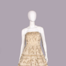 FONTANA SISTERS PLEATED SILK PARTY DRESS, ROME, 1950s