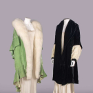 PANNE SILK VELVET CAPE &amp; COAT, NEW YORK, c. 1930