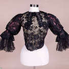BLACK LACE BODICE, C. 1900