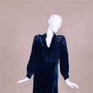 BLUE VELVET DINNER DRESS, 1930s