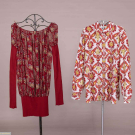 PRINTED RED SILK TOPS, DIOR &amp; DIANE VON FURSTENBERG, 2000s